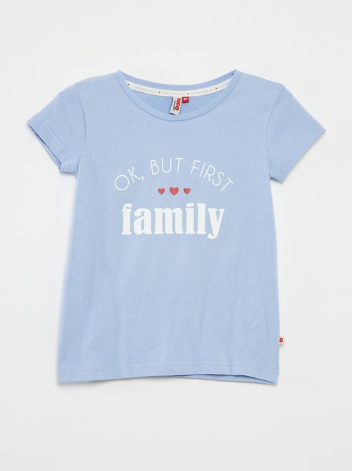 Pijama curto t-shirt + calções 'Dia da Mãe' - 2 peças - Kiabi