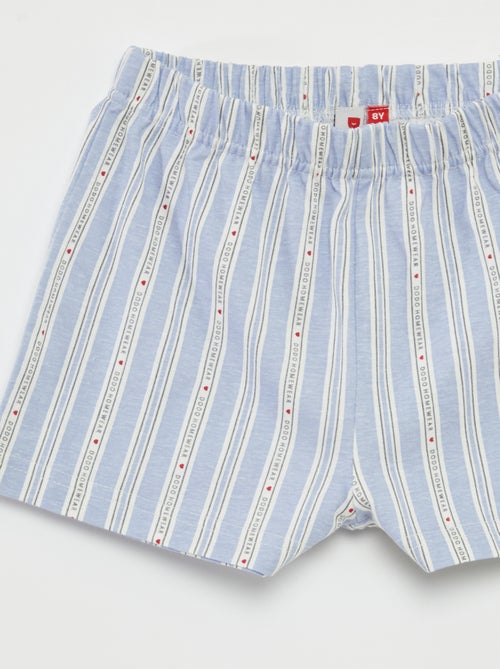 Pijama curto t-shirt + calções 'Dia da Mãe' - 2 peças - Kiabi