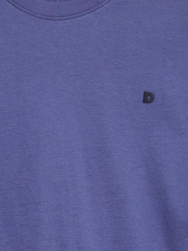 Pijama curto t-shirt + calções em jersey - 2 peças AZUL - Kiabi