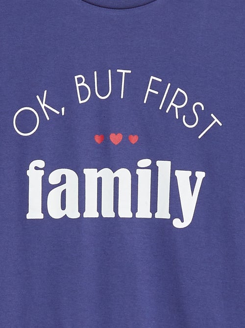 Pijama curto t-shirt + calções em jersey - 2 peças - Kiabi