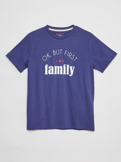 Pijama curto t-shirt + calções em jersey - 2 peças - Kiabi