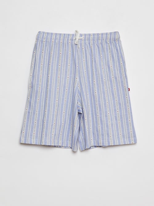 Pijama curto t-shirt + calções em jersey - 2 peças - Kiabi