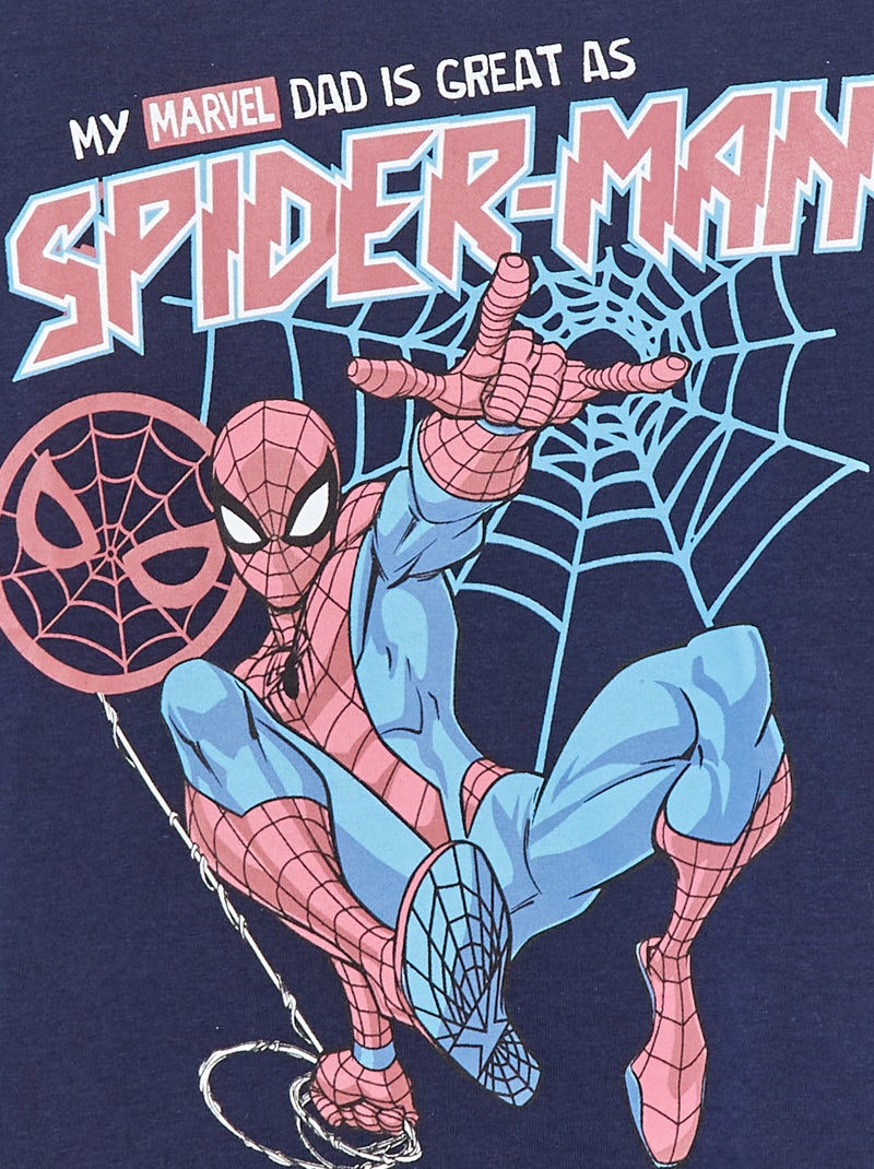 Pijama curto t-shirt + calções 'Homem-Aranha' 'Marvel' - 2 peças AZUL - Kiabi