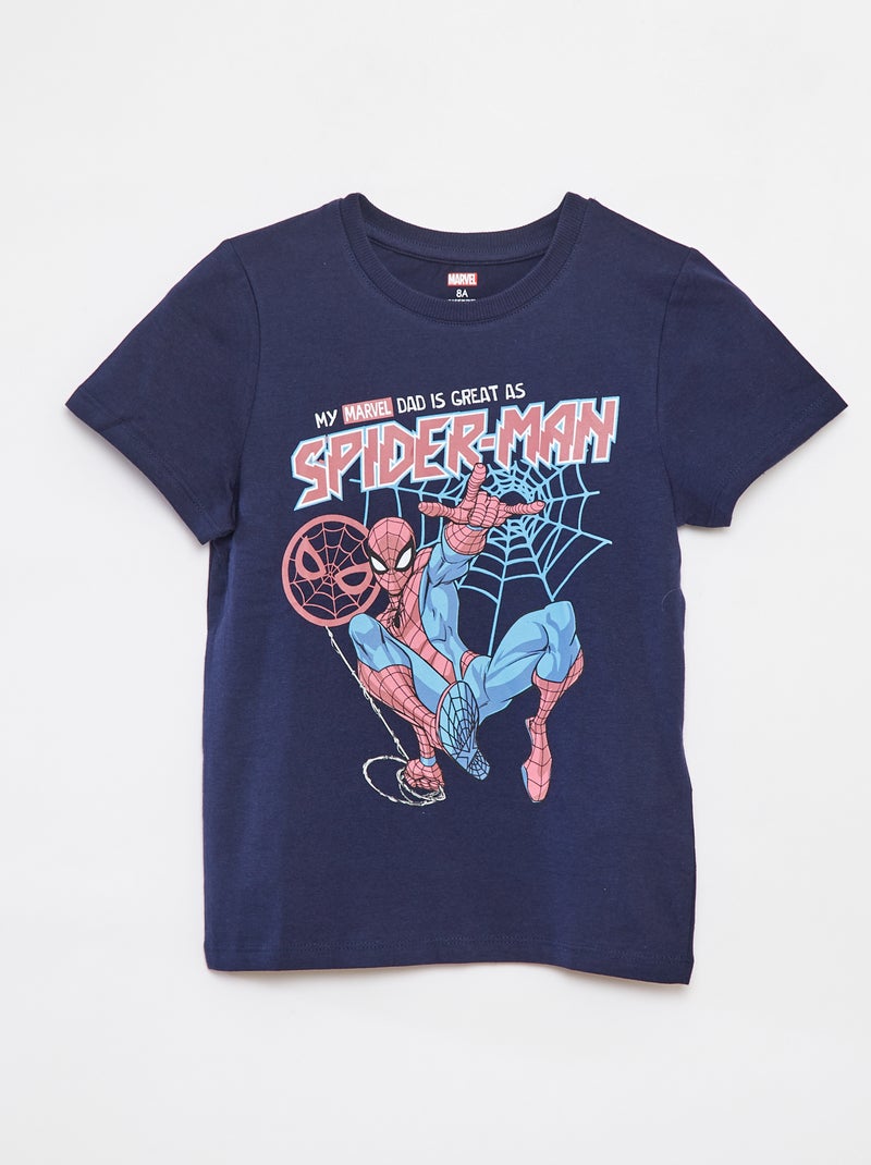 Pijama curto t-shirt + calções 'Homem-Aranha' 'Marvel' - 2 peças AZUL - Kiabi