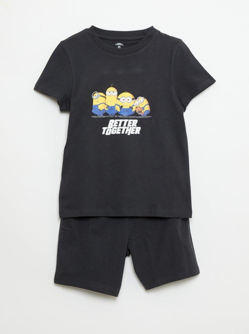 Pijama curto t-shirt + calções 'Minions' - 2 peças - Kiabi