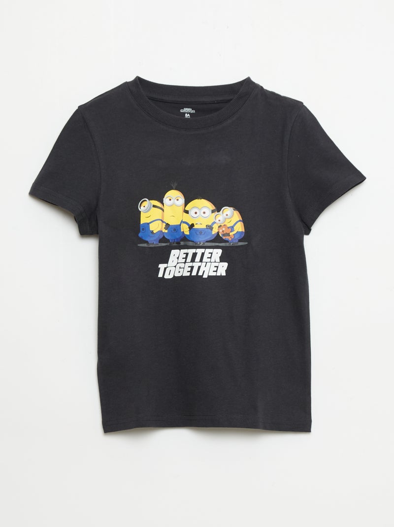 Pijama curto t-shirt + calções 'Minions' - 2 peças Preto - Kiabi