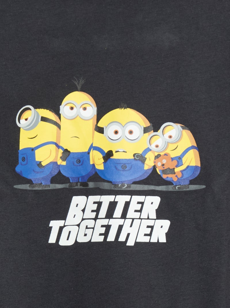 Pijama curto t-shirt + calções 'Minions' - 2 peças Preto - Kiabi