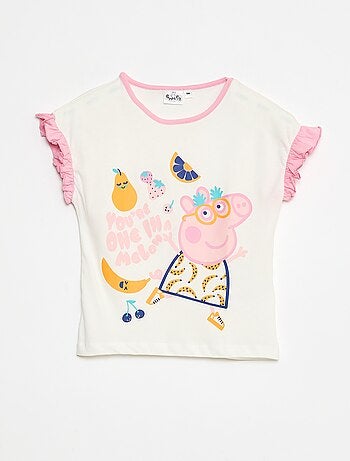 Pijama curto t-shirt + calções 'Peppa Pig' - 2 peças