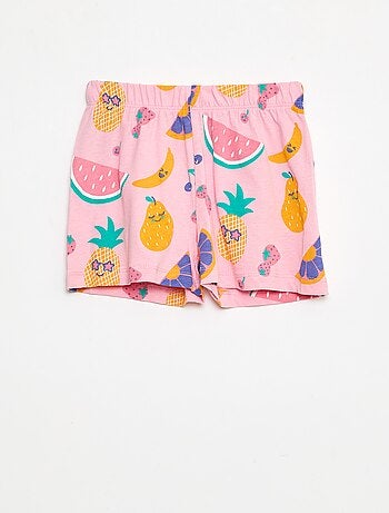 Pijama curto t-shirt + calções 'Peppa Pig' - 2 peças