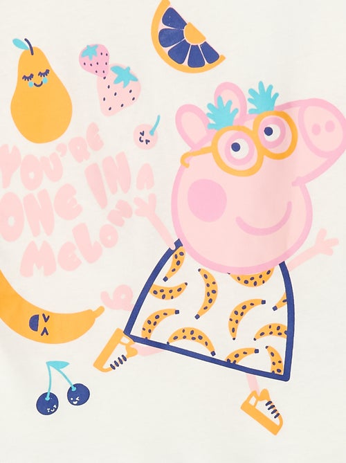 Pijama curto t-shirt + calções 'Peppa Pig' - 2 peças - Kiabi