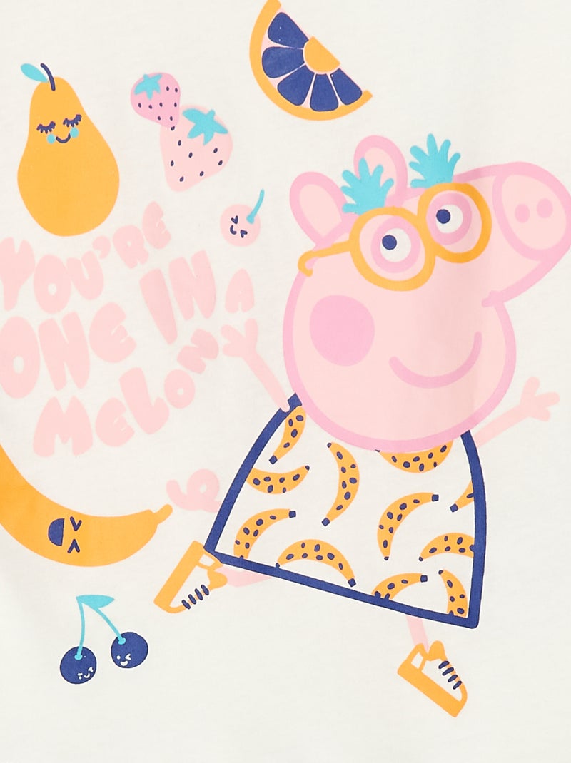 Pijama curto t-shirt + calções 'Peppa Pig' - 2 peças ROSA - Kiabi