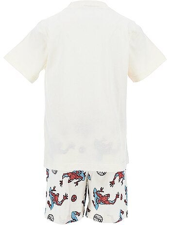 Pijama curto t-shirt + calções spiderman menino | licença oficial