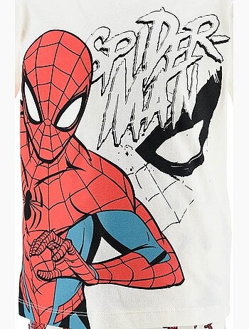 Pijama curto t-shirt + calções spiderman menino | licença oficial