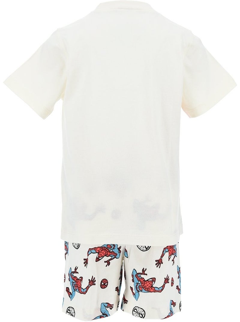 Pijama curto t-shirt + calções spiderman menino | licença oficial Branco - Kiabi