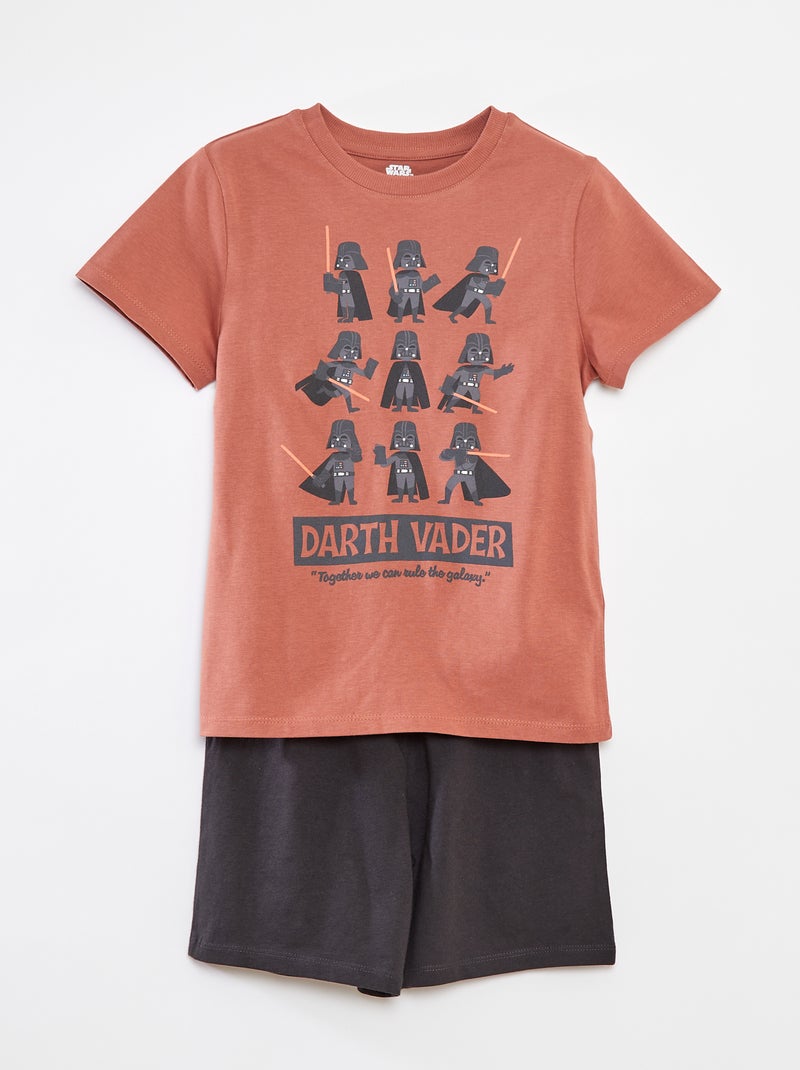 Pijama curto t-shirt + calções 'Star Wars'  - 2 peças Castanho - Kiabi