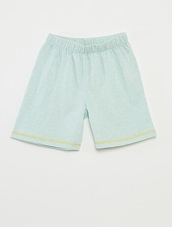 Pijama curto t-shirt com estampado + calções - 2 peças