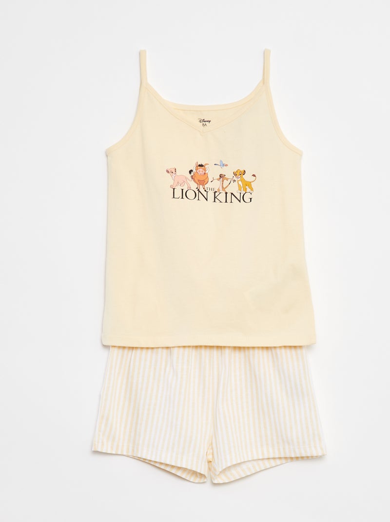 Pijama curto top + calções 'Disney'  - 2 peças AMARELO - Kiabi