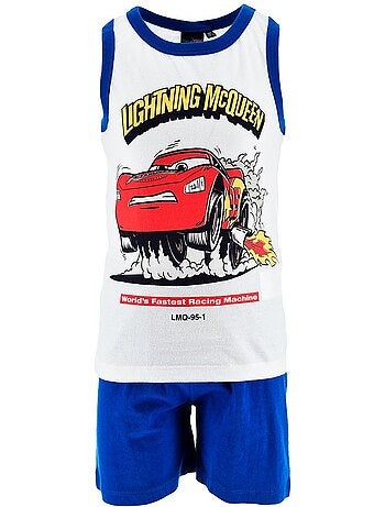 Pijama curto top de alças + calções cars menino | licença oficial
