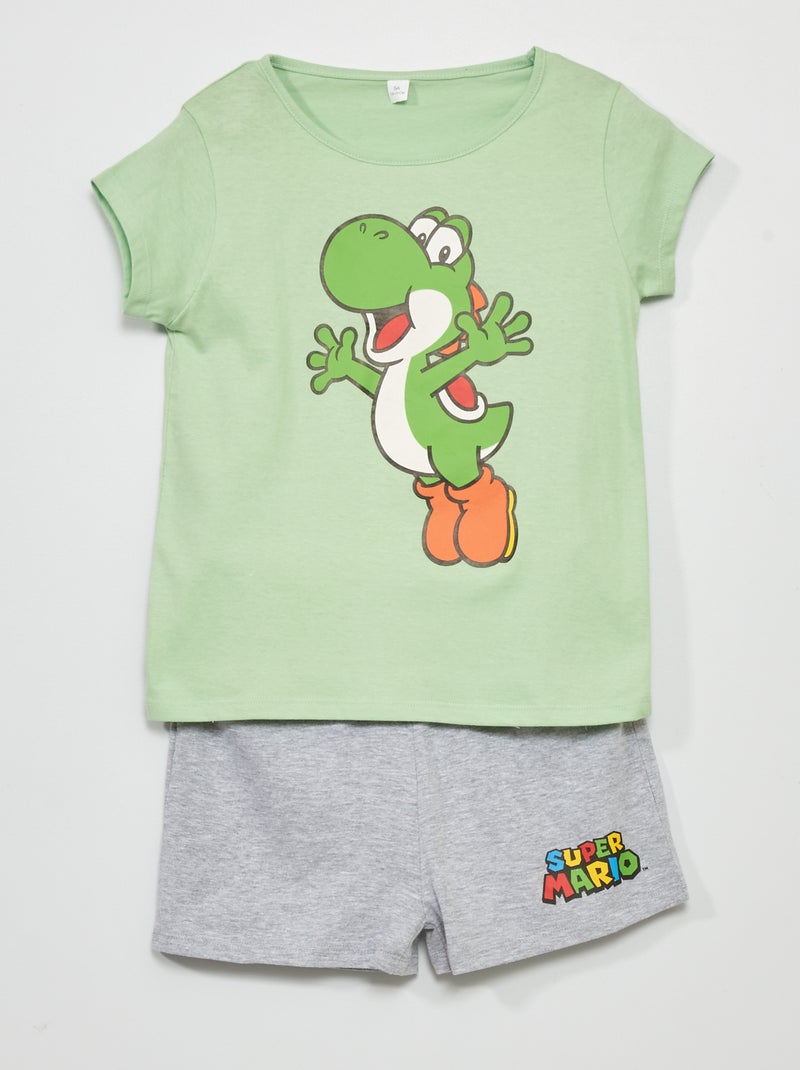 Pijama curto 'Yoshi' 'Nintendo' Verde/ Cinza - Kiabi
