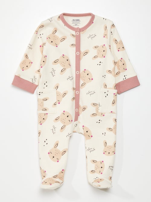 Pijama de 1 peça - estampado coelho - Kiabi