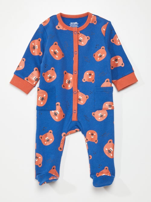 Pijama de 1 peça - estampado urso - Kiabi