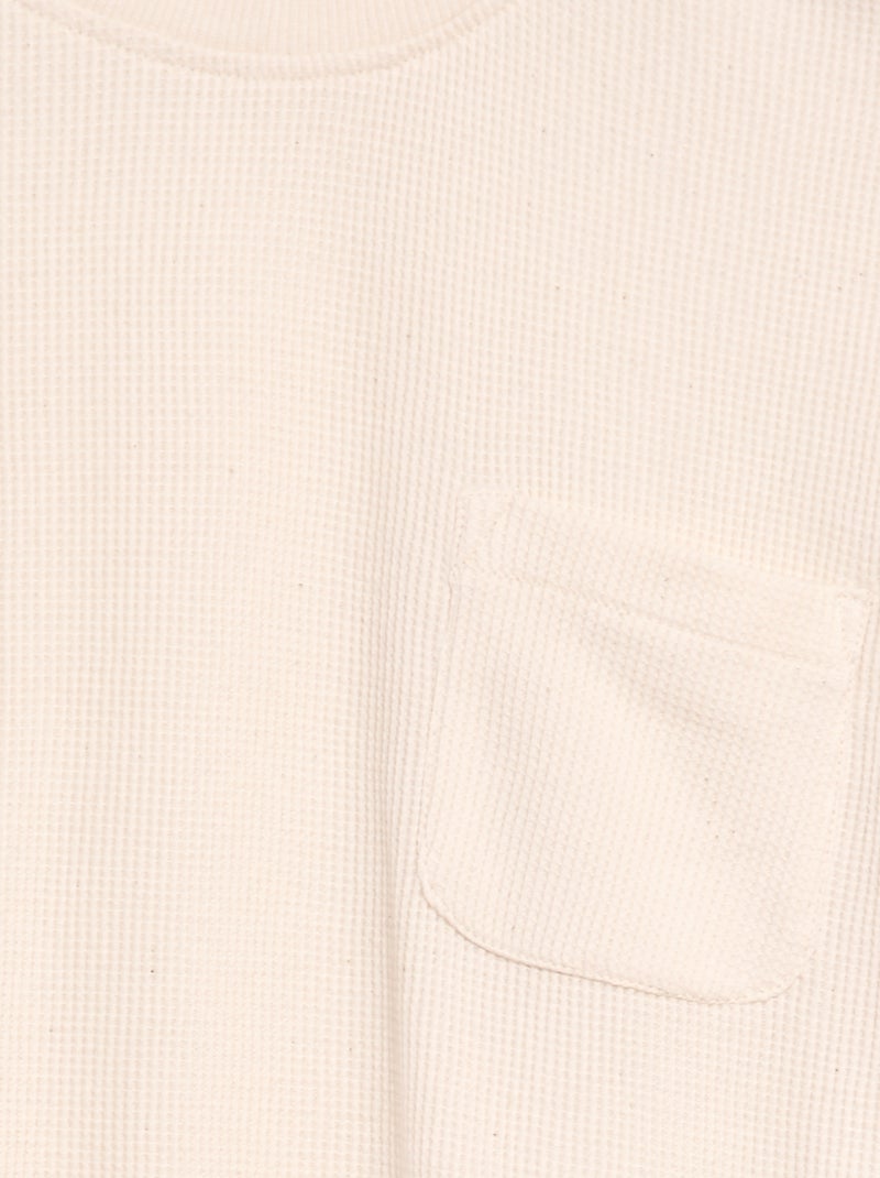 Pijama de 2 de peças em malha ninho de abelha BRANCO - Kiabi