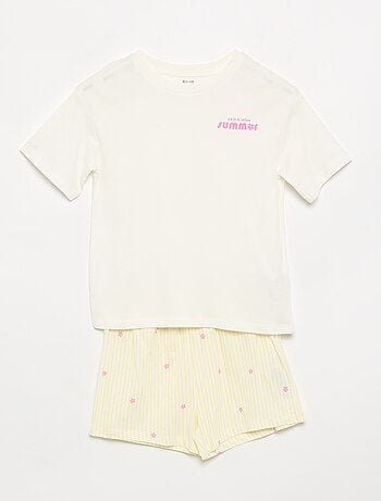 Pijama de 2 peças - calções + T-shirt