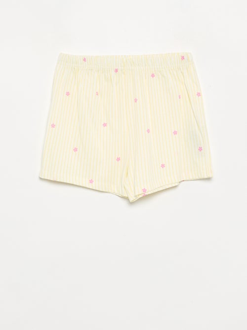 Pijama de 2 peças - calções + T-shirt - Kiabi Pijama de 2 peças - calções + T-shirt - Kiabi