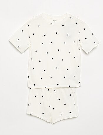 Pijama de 2 peças - calções + T-shirt