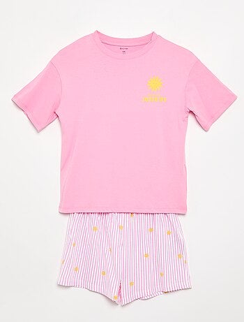Pijama de 2 peças - calções + T-shirt