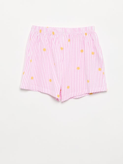 Pijama de 2 peças - calções + T-shirt - Kiabi Pijama de 2 peças - calções + T-shirt - Kiabi