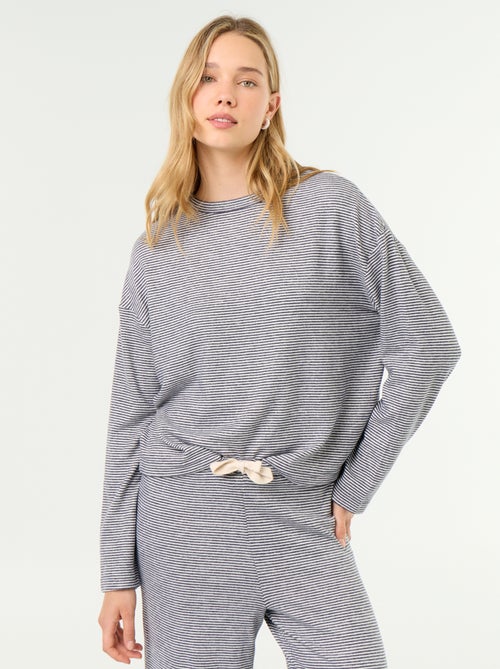 Pijama de 2 peças - Camisola de moletão + calças - Kiabi Pijama de 2 peças - Camisola de moletão + calças - Kiabi