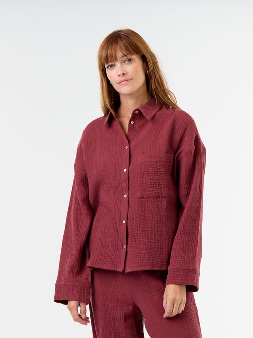 Pijama de 2 peças - em gaze de algodão - Kiabi Pijama de 2 peças - em gaze de algodão - Kiabi