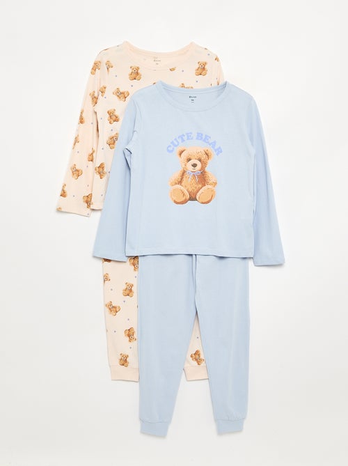 Pijama de 2 peças - Pack de 2 - Kiabi