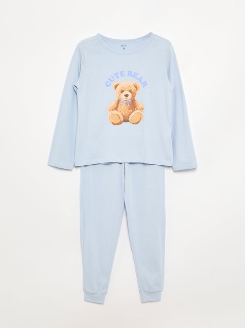 Pijama de 2 peças - Pack de 2 - Kiabi