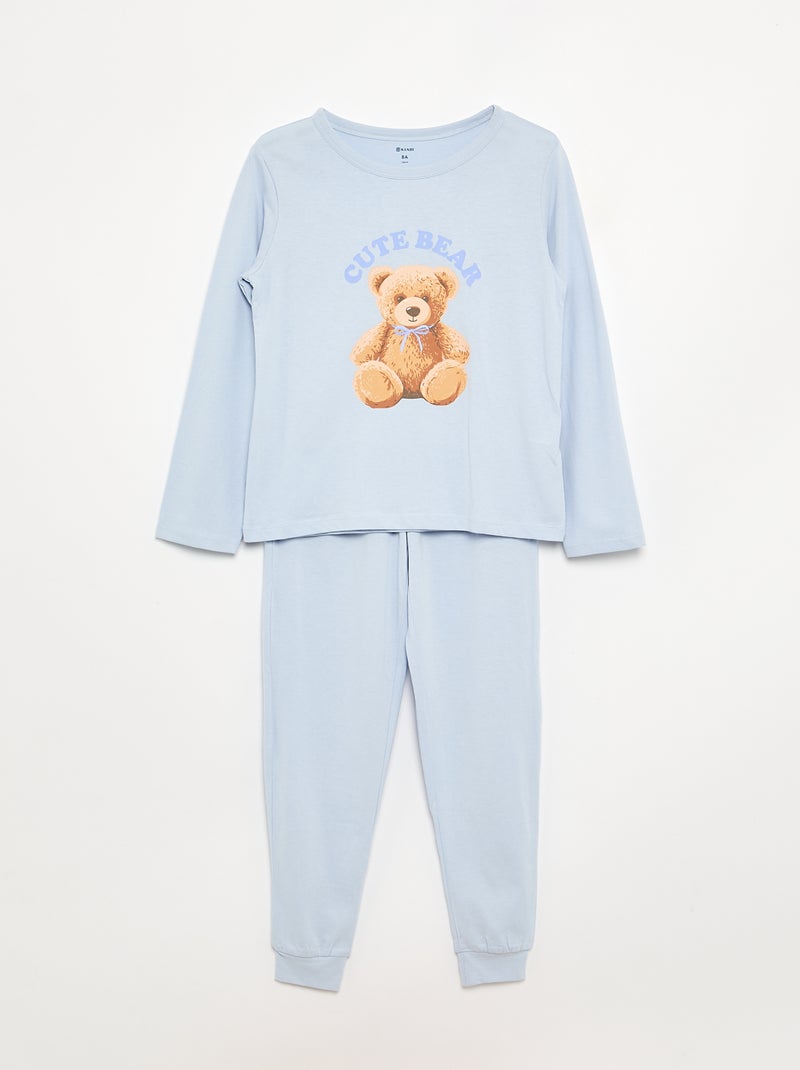 Pijama de 2 peças - Pack de 2 Azul - Kiabi