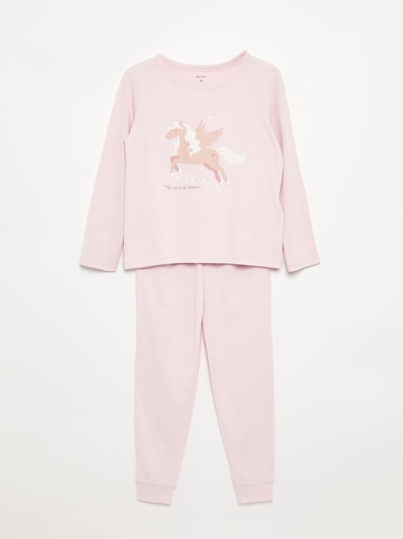 Pijama de 2 peças - Pack de 2 Rosa - Kiabi