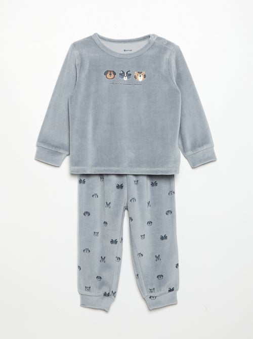Pijama de 2 peças - Sweatshirt + calças - Kiabi Pijama de 2 peças - Sweatshirt + calças - Kiabi