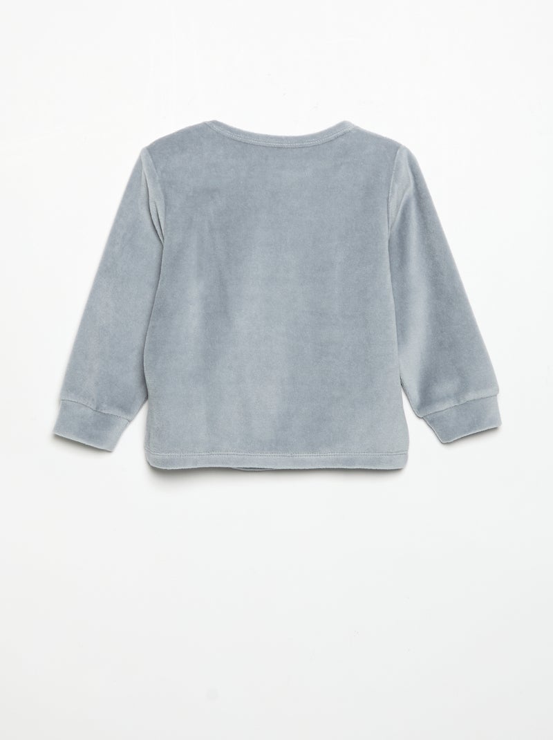 Pijama de 2 peças - Sweatshirt + calças Azul - Kiabi