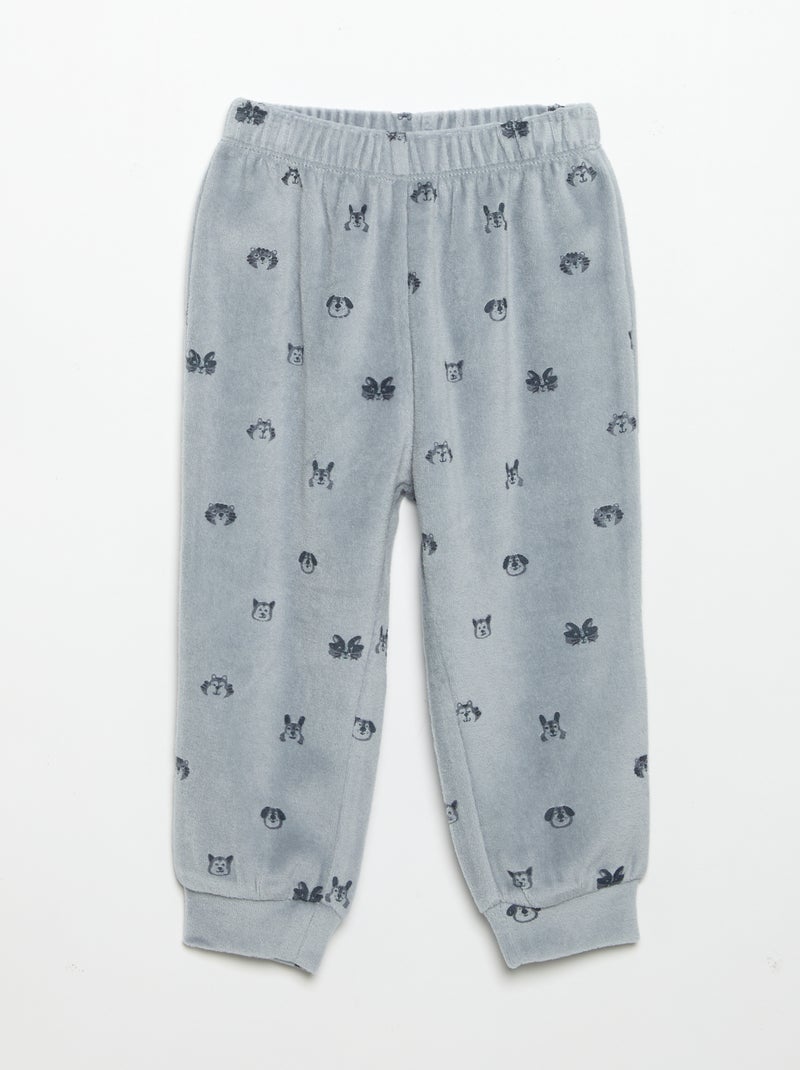 Pijama de 2 peças - Sweatshirt + calças Azul - Kiabi