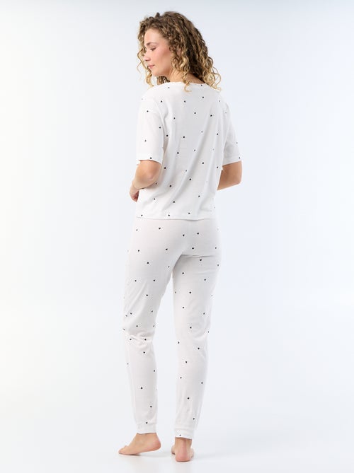 Pijama de 2 peças - t-shirt + calças - Kiabi