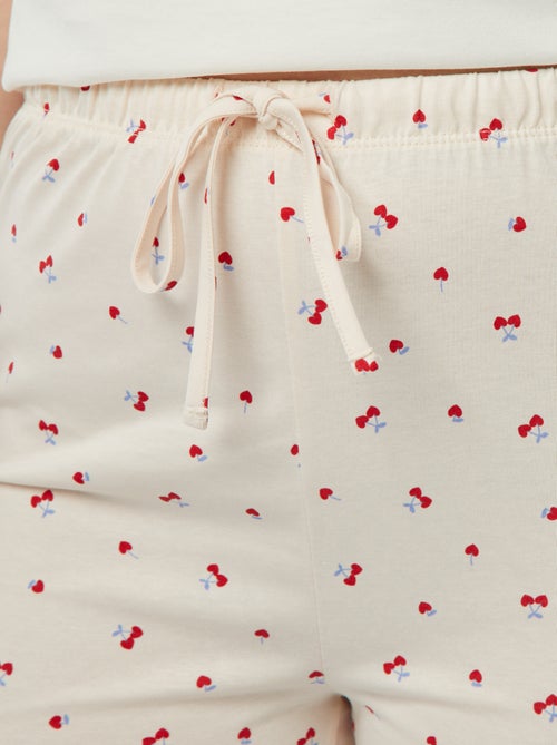 Pijama de 2 peças - t-shirt + calças estampado - Kiabi