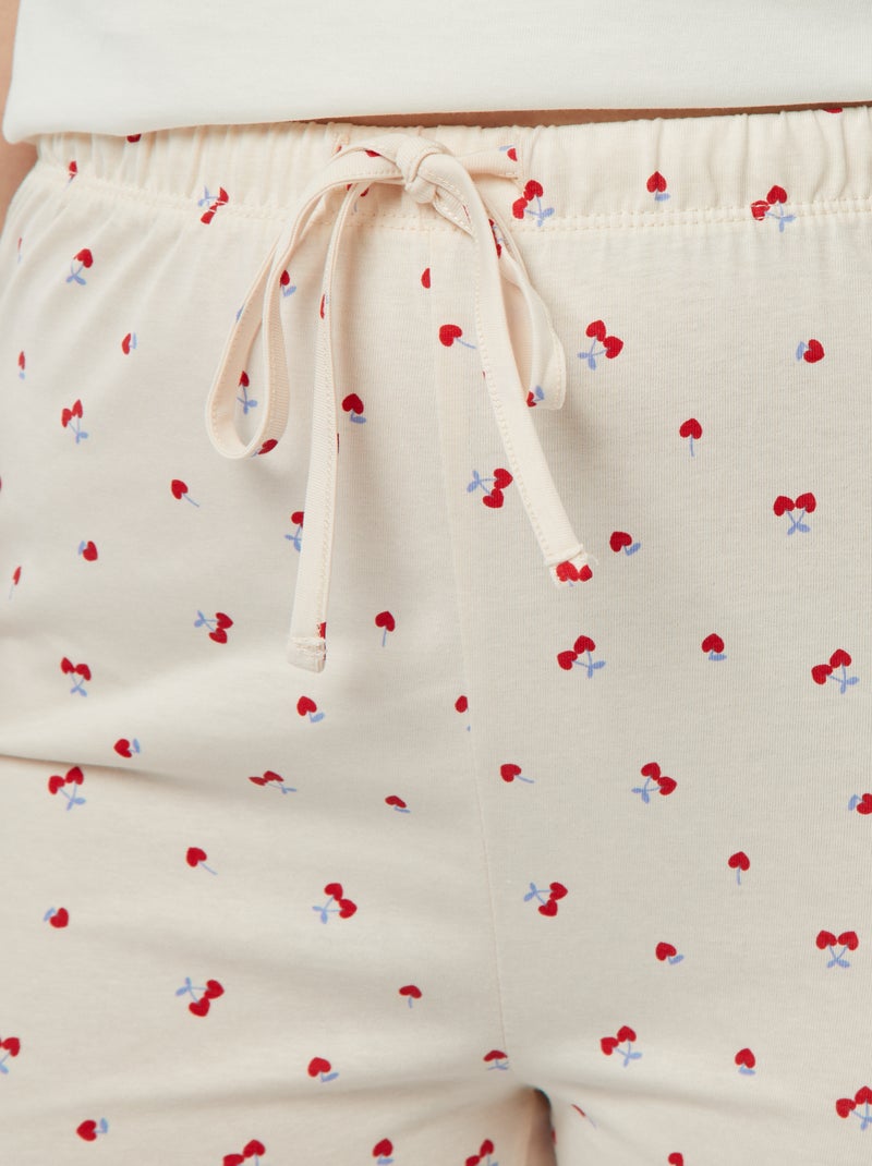 Pijama de 2 peças - t-shirt + calças estampado AMARELO - Kiabi