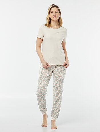 Pijama de 2 peças - t-shirt + calças estampado