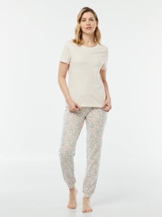 Pijama de 2 peças - t-shirt + calças estampado