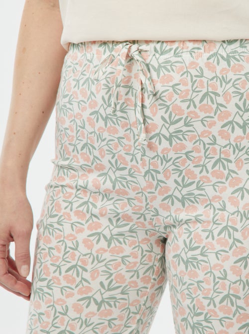 Pijama de 2 peças - t-shirt + calças estampado - Kiabi