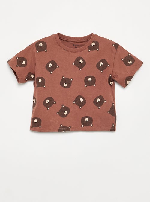 Pijama de 2 peças - T-shirt + calções - Kiabi