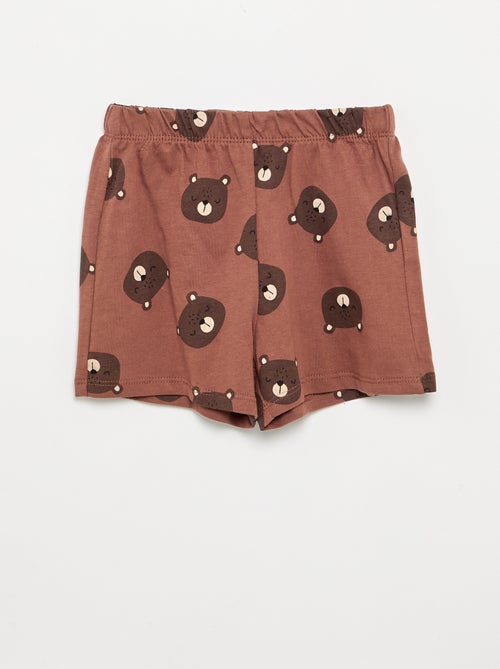 Pijama de 2 peças - T-shirt + calções - Kiabi