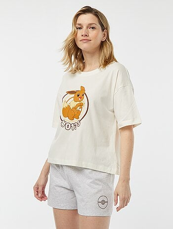 Pijama de 2 peças - t-shirt + calções 'Evoli'
