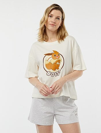 Pijama de 2 peças - t-shirt + calções 'Evoli'